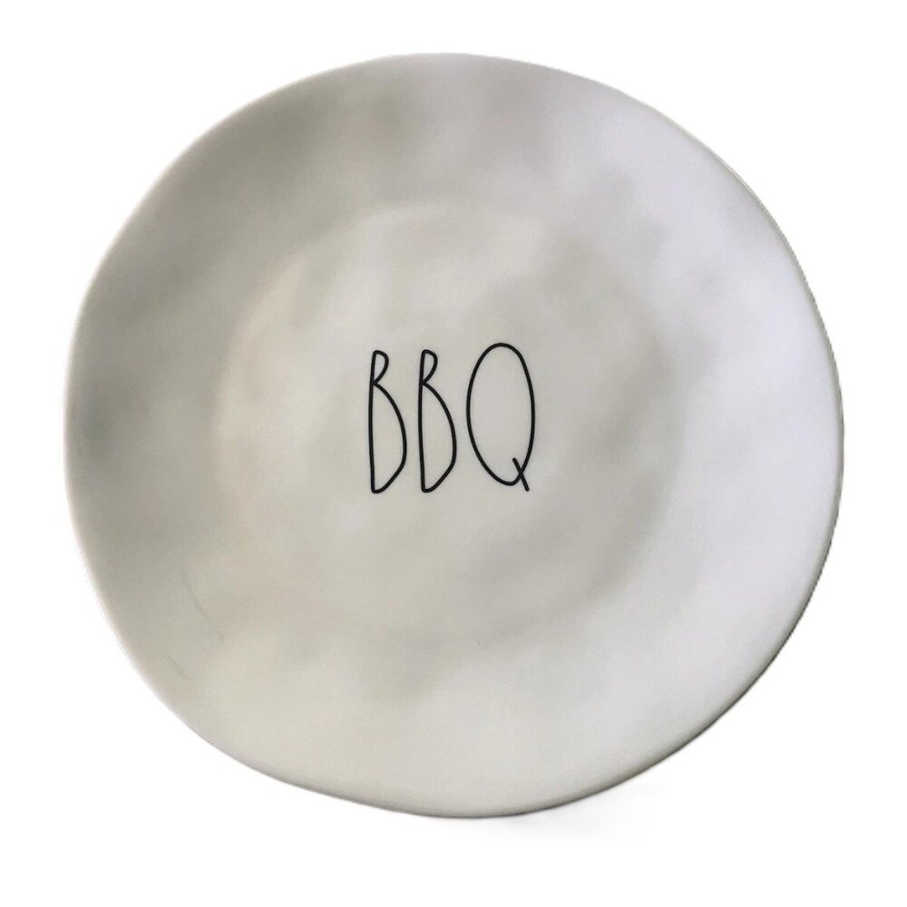 Rae Dunn BBQ Artisan Collection Magenta Farmhouse 10" Dinner Plate Melamine
